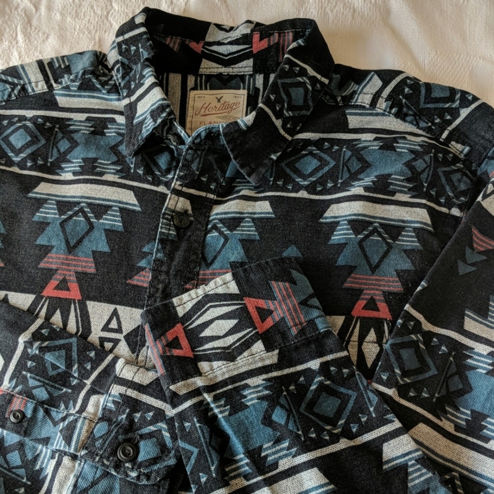 Mens American Eagle Heritage Vintage Flannel Large